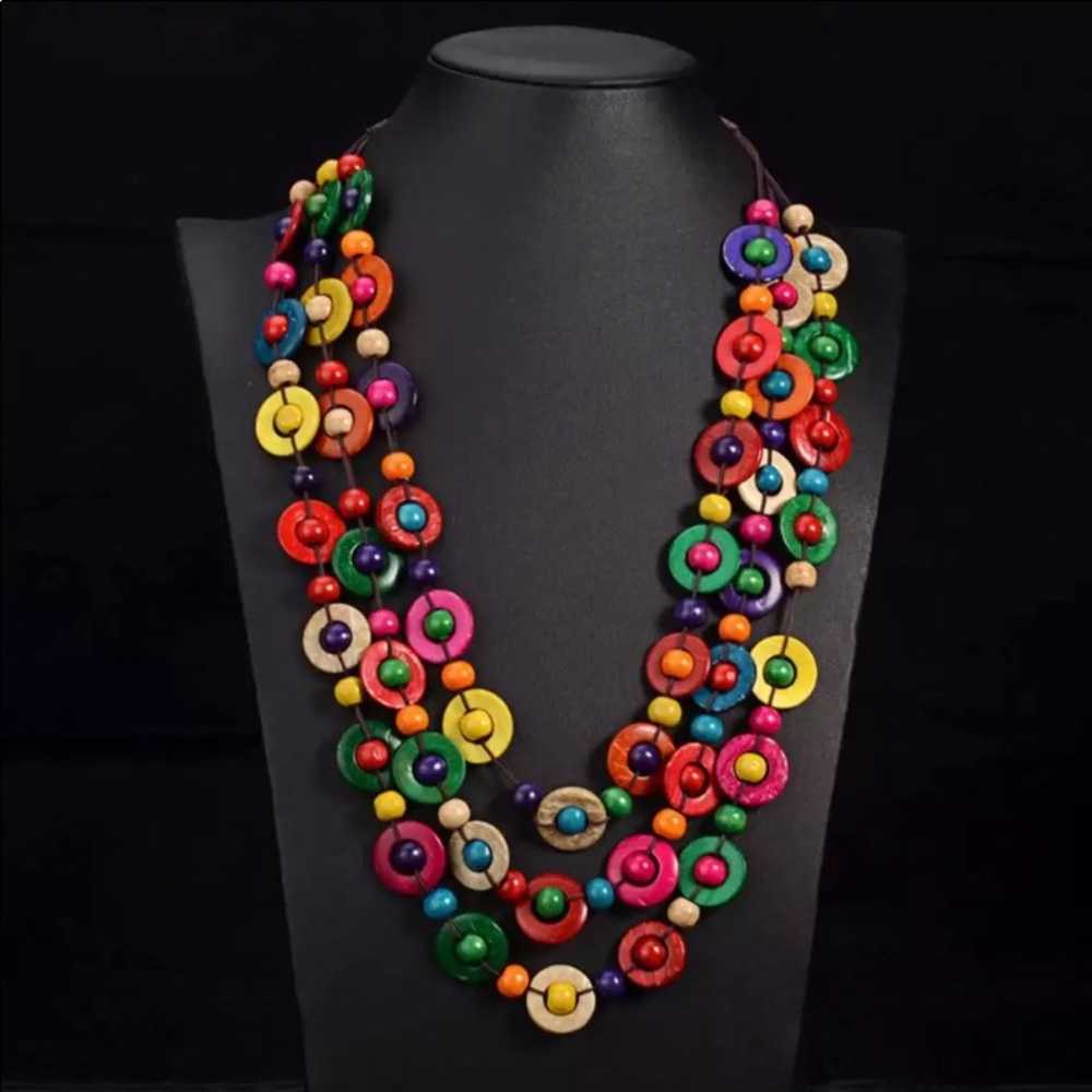 Multicolor Wooden Necklace